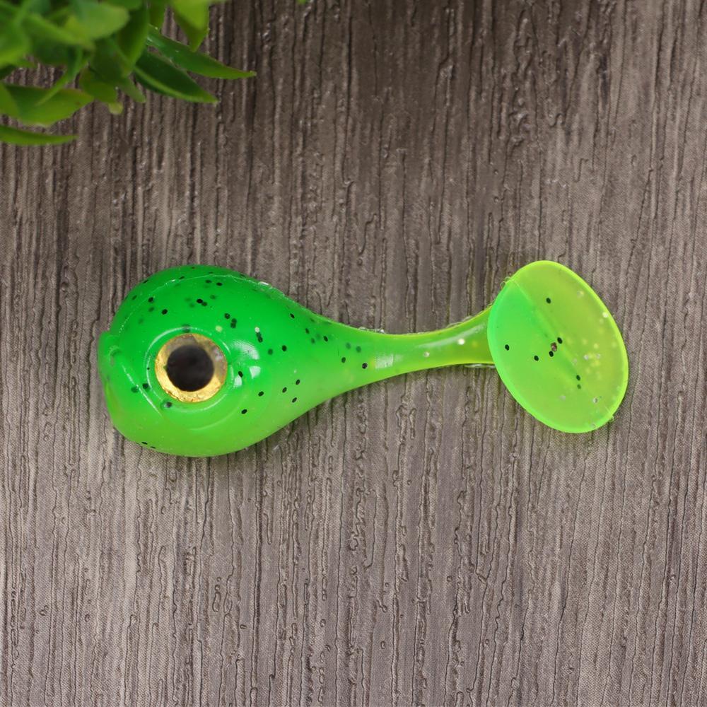 MUVAKO Set 6 Mồi Câu Cá Giả Hai Màu Sắc ​ Đuôi Chữ T Chuyên Dụng Chất Lượng Cao