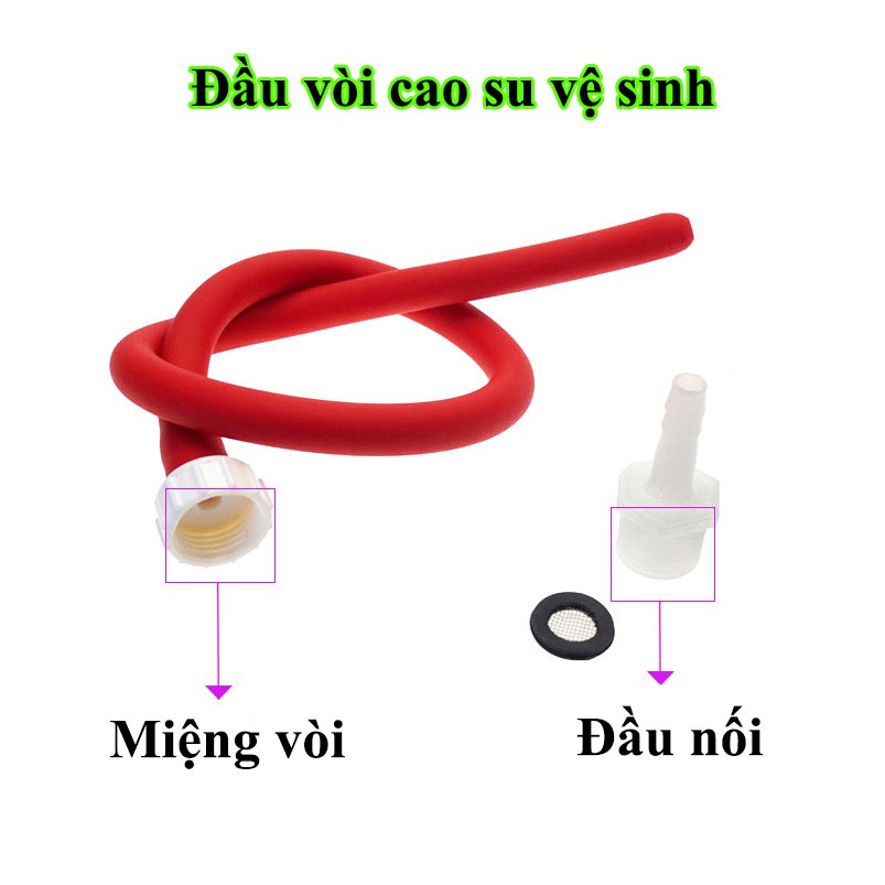 Vòi xịt cao su vệ sinh âm đạo, hậu môn - TD024