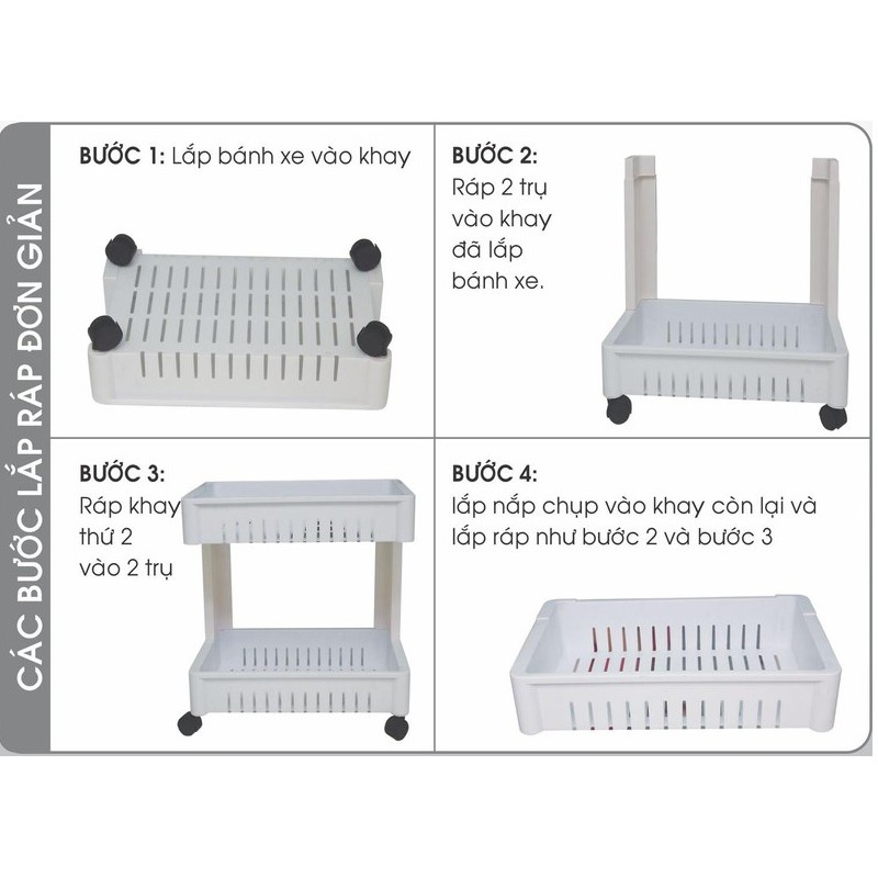 Kệ nhà bếp nhựa cao cấp 3 tầng đa năng Tashuan TS-5333