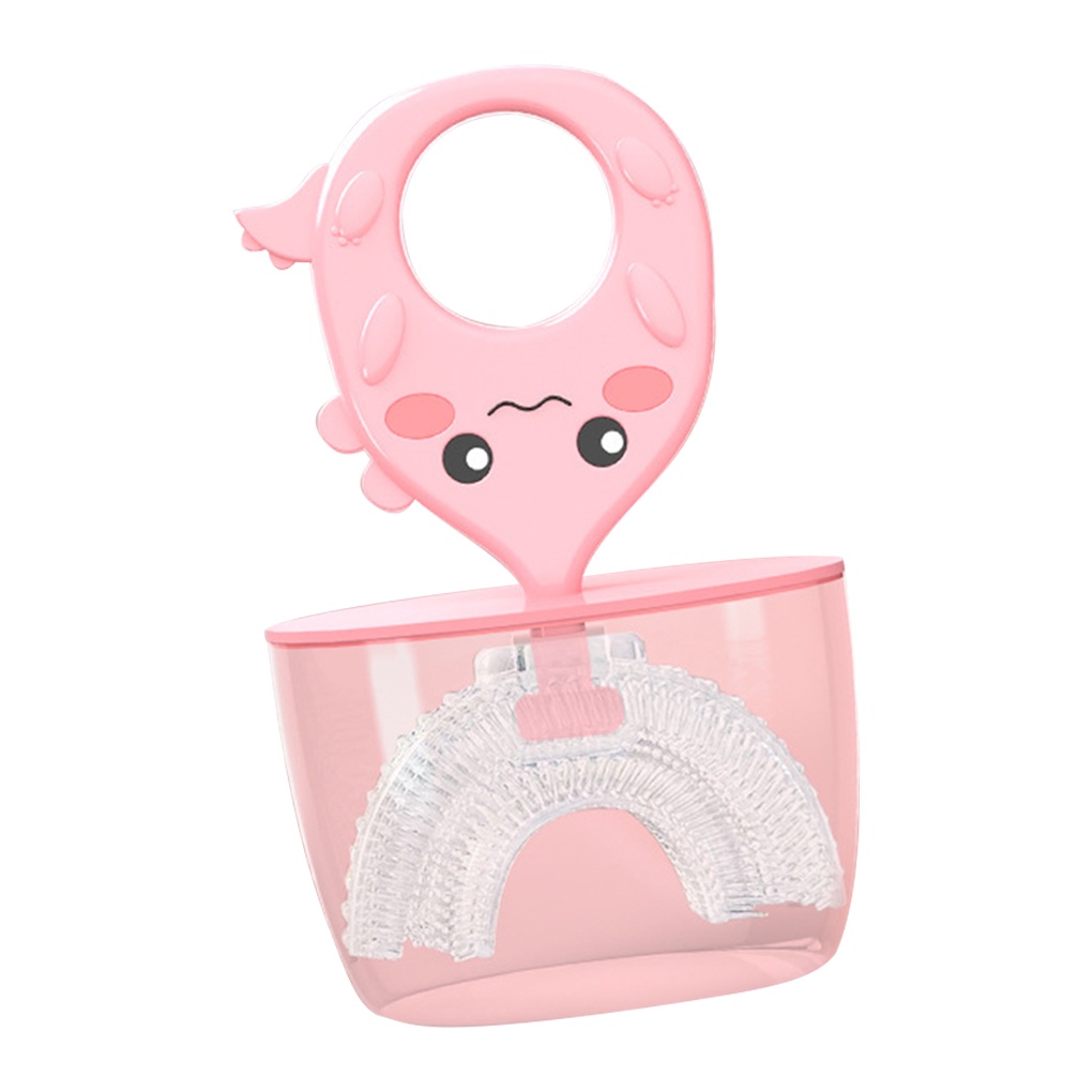 Bàn chải đánh răng hình chữ U làm sạch răng miệng 360° cho trẻ em 6-12 tuổi