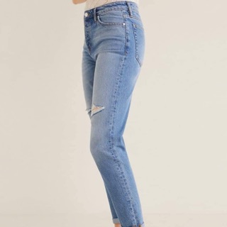 Quần bò jeans dáng slimboy dư xịn mango