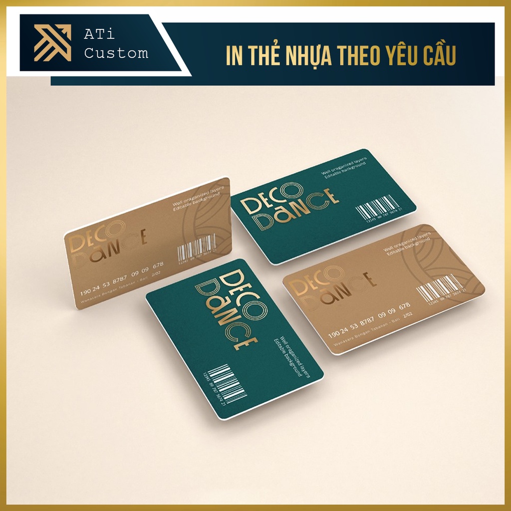In thẻ nhựa siêu nét, thẻ nhựa 3 lớp chống nước, thẻ nhân viên, tích điểm...siêu rẻ - ATi Custom