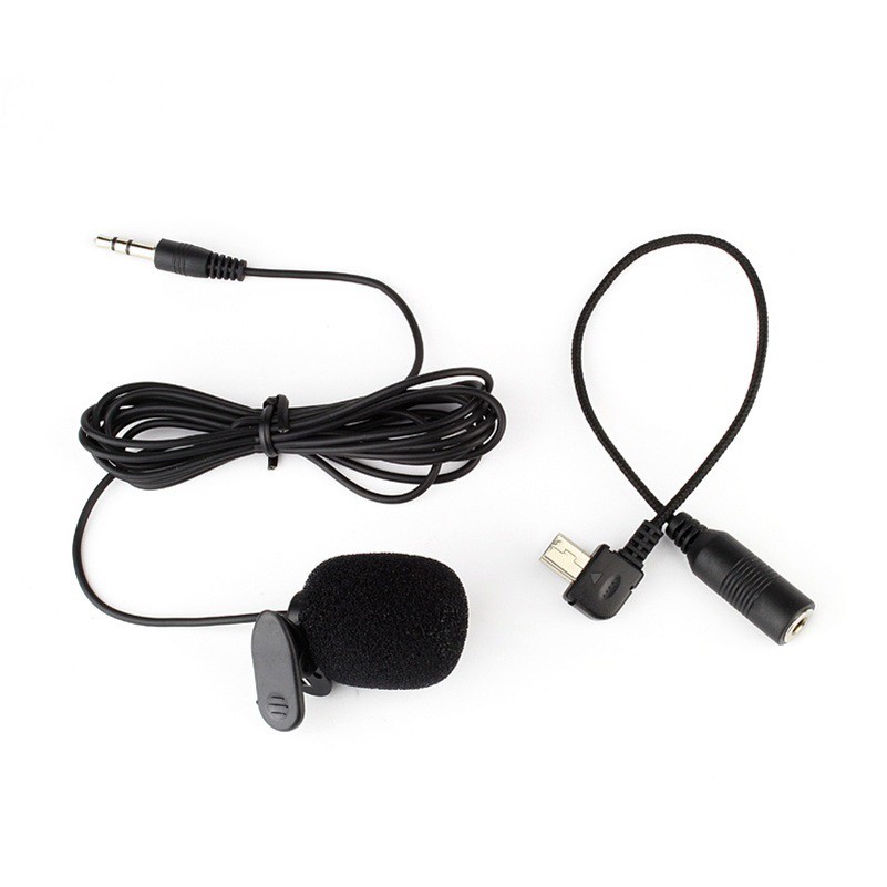 Micro Ngoài Có Kẹp Gắn Kèm Dây Cáp USB 3.5mm Cho GoPro Hero 3 3+ 4