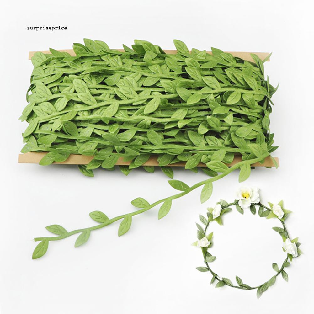 Cuộn dây mây lá cây nhân tạo sợi vải dành cho trang trí DIY đa năng tiện lợi 20m