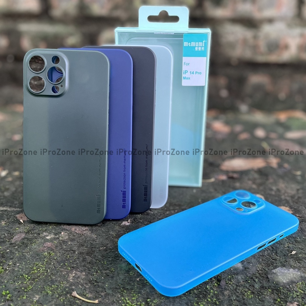Ốp lụa siêu mỏng Memumi Slim Case cho Smart Phone IP 14 Pro Max , 12 , 13 Pro Max chính hãng siêu nhẹ chống bám vân tay