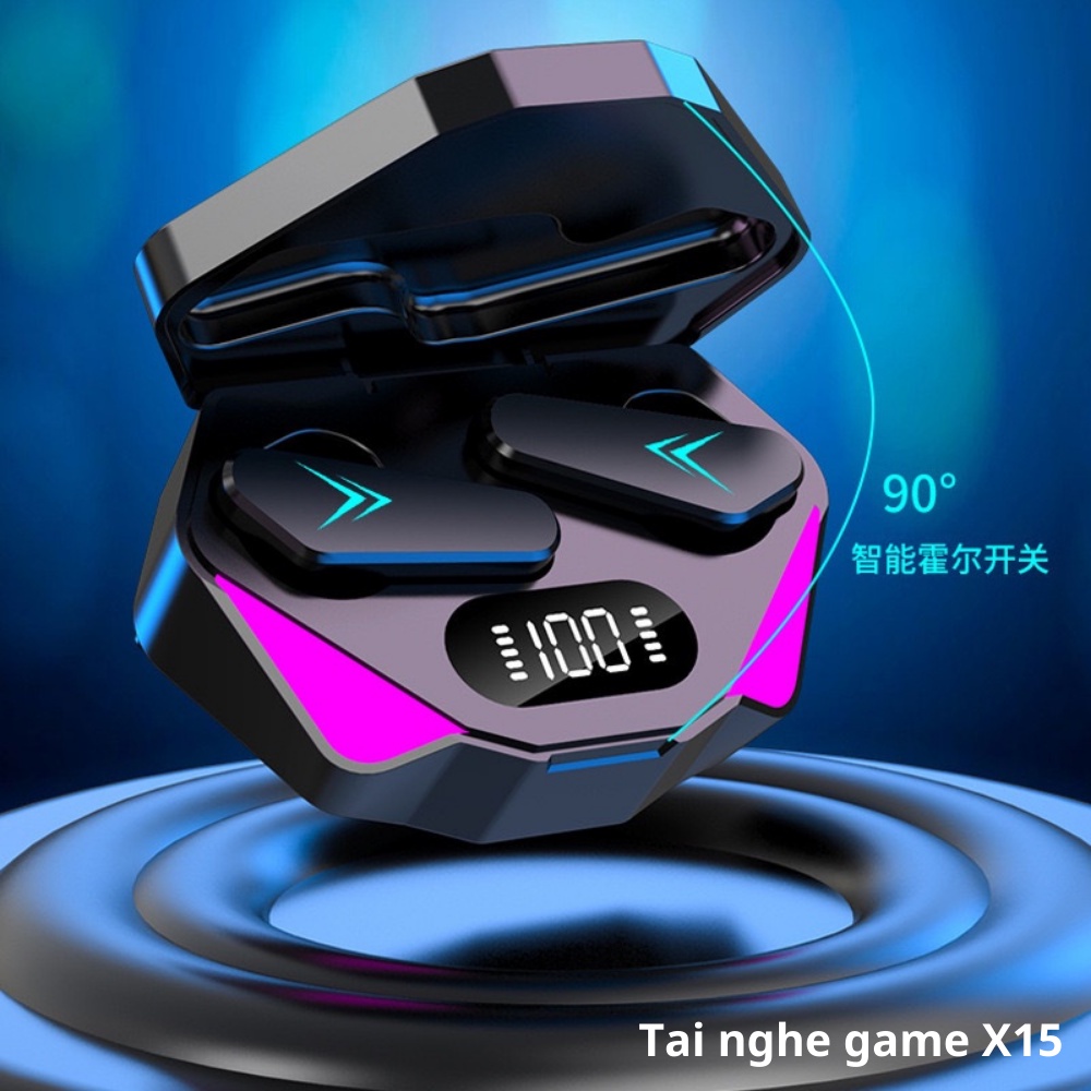 Tai Nghe Bluetooth Không Dây Gaming X15 Tm Shop,tai Nghe Tws Gaming X15 Bluetooth 5.0 Có Mic Độ Trễ Cực Thấp Chính Hãn
