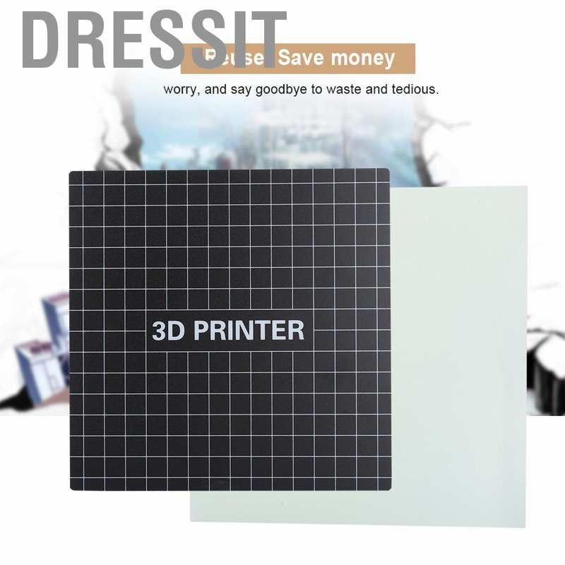 Dressit Heatbed High Temperature Resistant Panel + Platform Sticker for 3D Printer DH