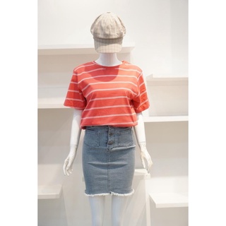 [Ảnh thật] Áo Thun Sọc Cotton 144 Đỏ To