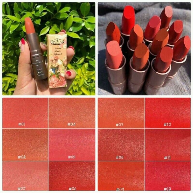 Son thỏi Gina Glam velvet matte lipstick (G37)