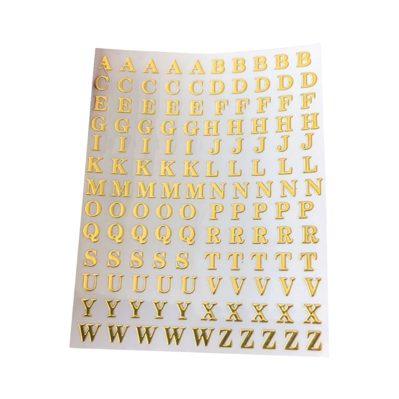 1 Tấm Sticker Dán Trang Trí DIY Hình Chữ Cái Alphabet Và Số 4mm 9mm