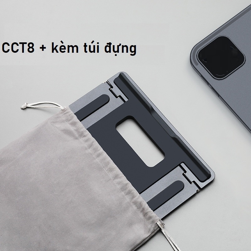 Giá đỡ laptop, giá kê máy tính nhôm tản nhiệt có thể gấp gọn CCT8 kích thước lớn