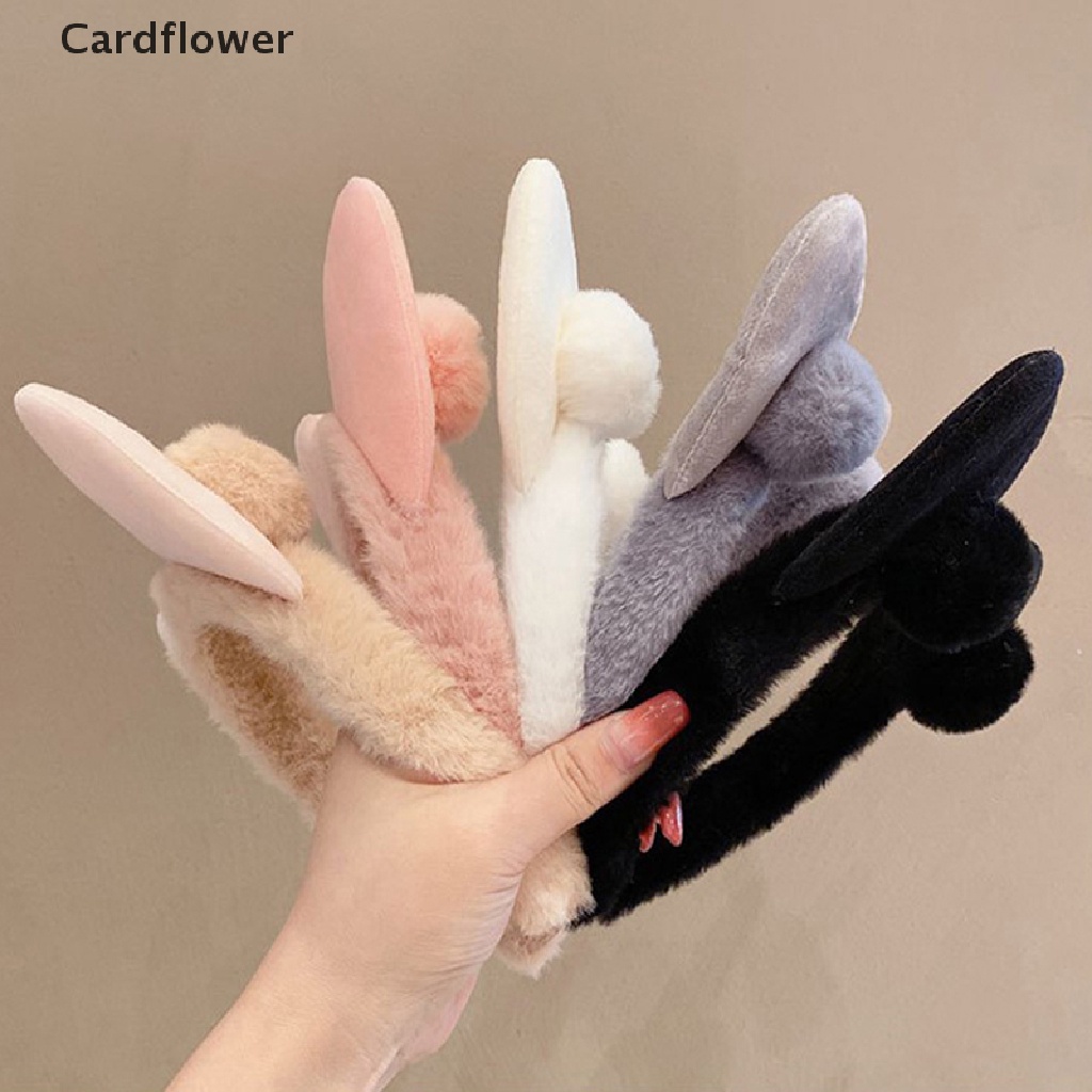 &lt; Cardflower &gt; Kẹp Tóc Rửa Mặt Hình Tai Mèo Bằng Lông Nhung Dễ Thương Thanh Lịch Và Tinh Tế Dành Cho Bạn Nữ