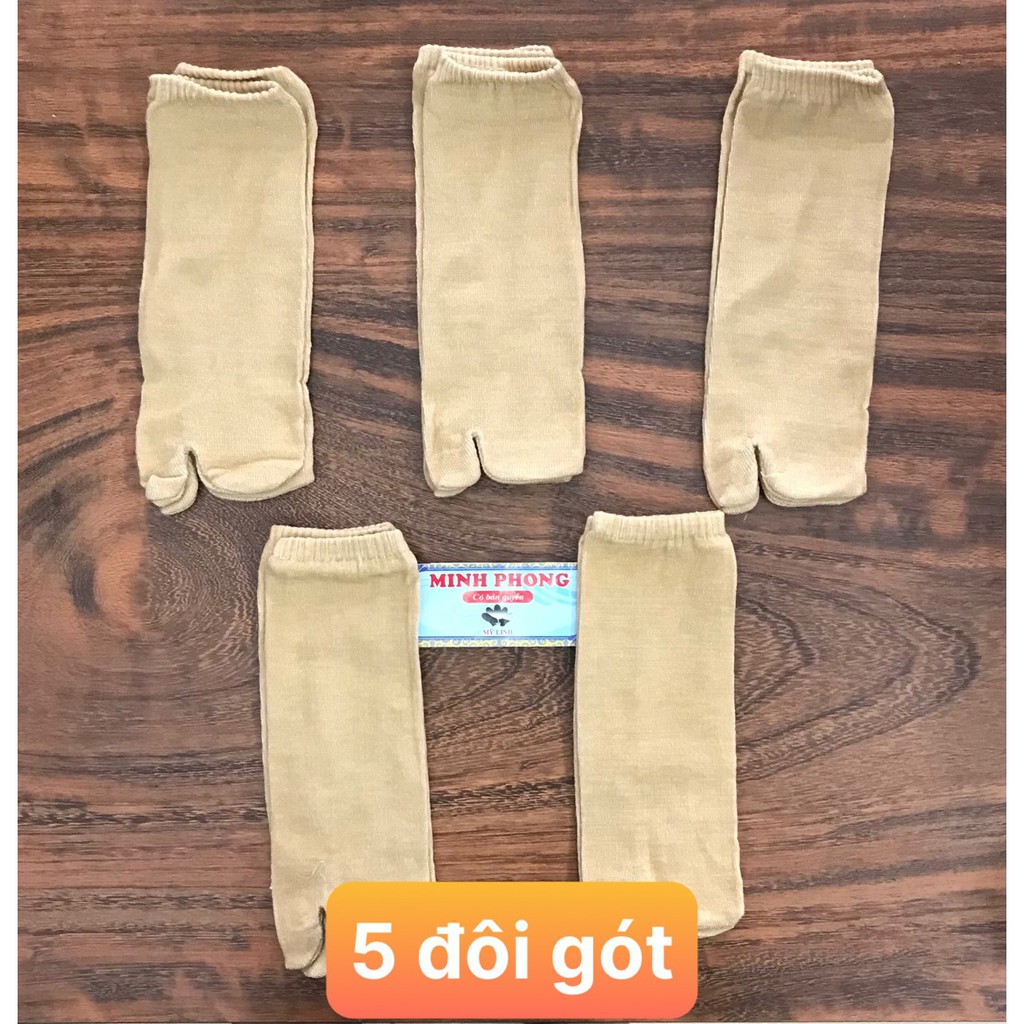 5 và 10 đôi vớ COTTON , màu da , hàng dày , chiều dài  thương hiệu CÔNG TY MINH PHONG  ảnh thật