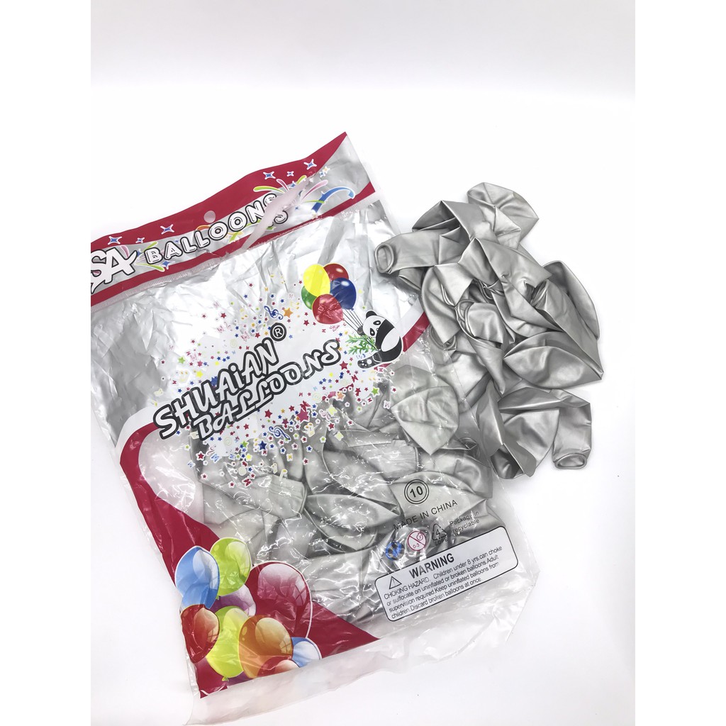Combo Bóng Bay size 10 inch  Siêu Nhũ ShuaiAn bịch -Cực Dày dặn