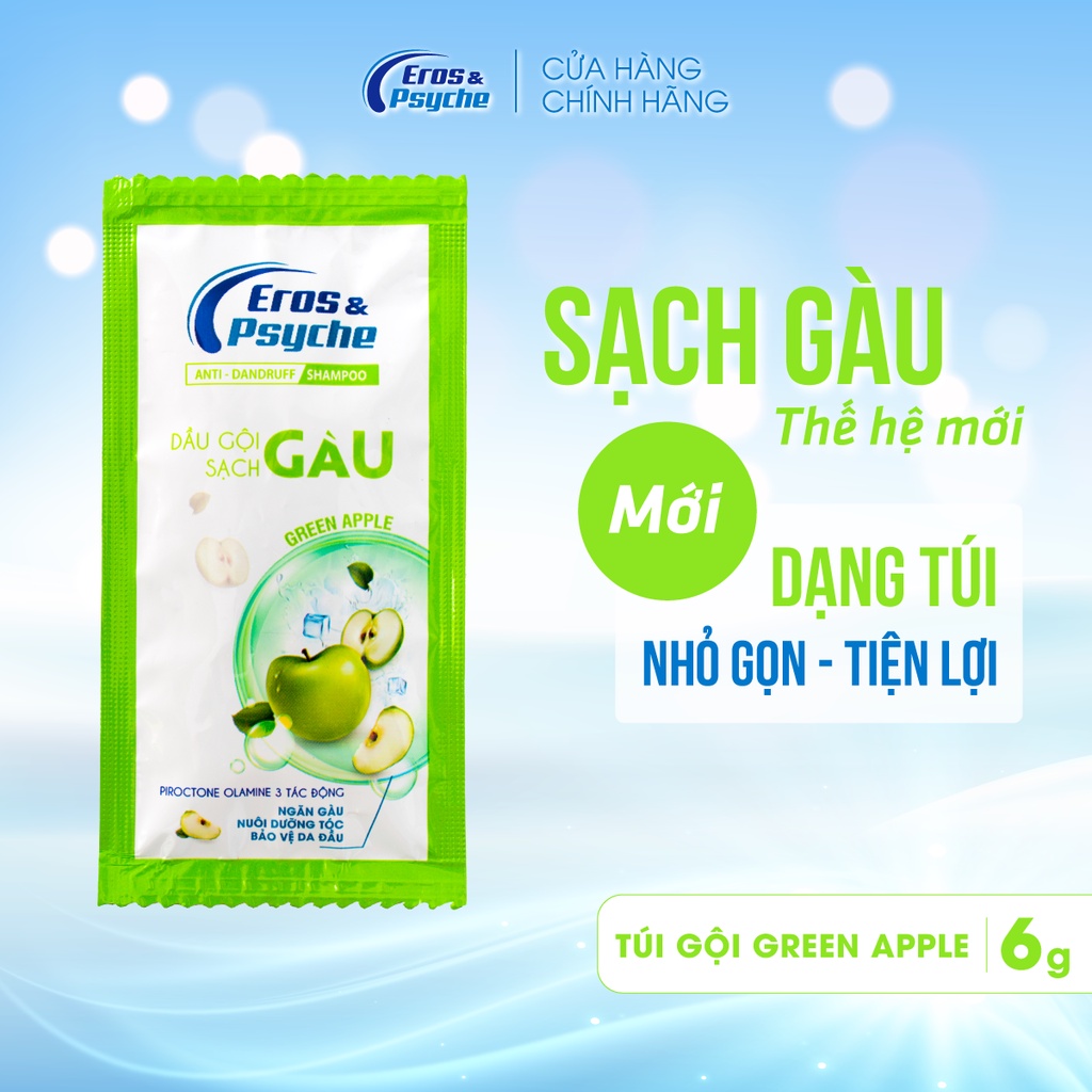 Gội Eros & Psyche sạch gàu hương táo xanh cá tính - 12 Túi