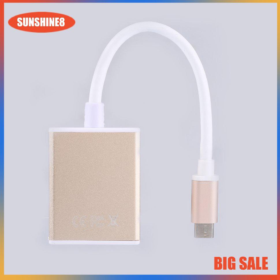 (0504) Usb C Type C Thunderbolt 3 Sang Vga Male To Female Cho Macbook