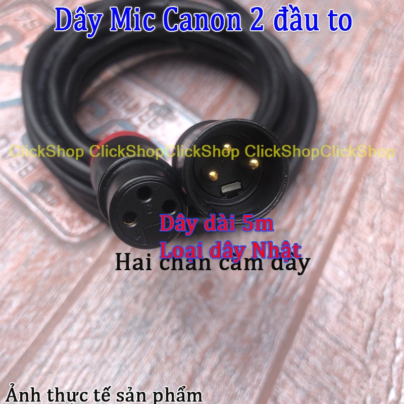 Dây Mic Canon 2 Đầu Đực Cái  của Nhật Bãi Dùng Cho Mixer, Icon, Vang , Âm Li và Nhiều Thiết Bị Âm Thanh Khác