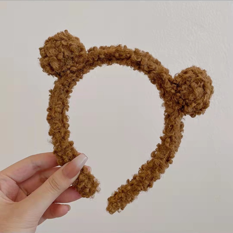 Băng đô hình gấu nhồi bông kiểu Hàn Quốc dễ thương