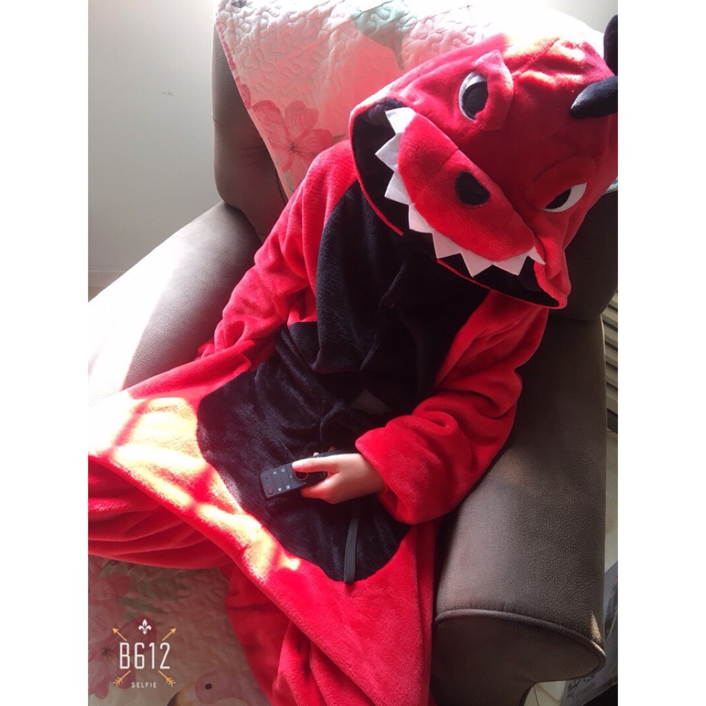 bộ đồ thú 💥FREESHIP 💥giảm 20k khi nhập mã [ DOTHU20K1] bộ đồ ngủ thú khủng long đỏ | BigBuy360 - bigbuy360.vn