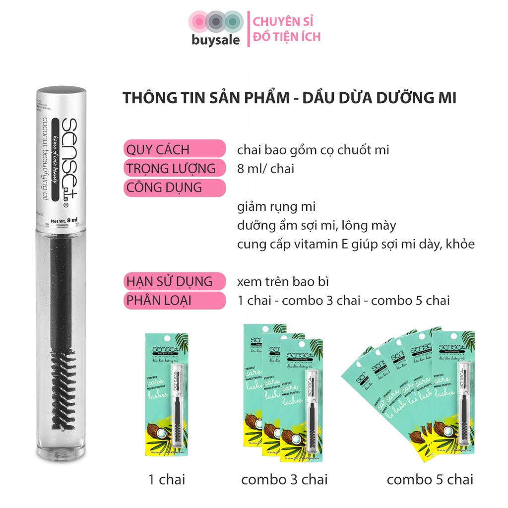 Mascra chuốt mi dầu dừa Sense Plus dưỡng mi dài và cong_Buysales_SP_004