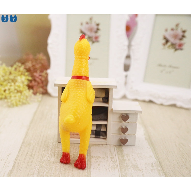 Đồ Chơi Cho Thú Cưng Hình Gà Bằng Cao Su Vui Nhộn