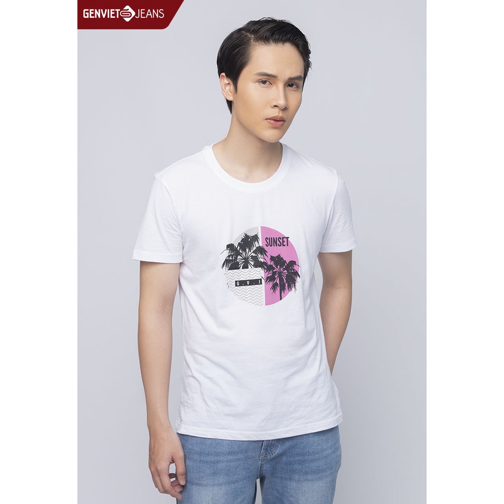 Áo Thun T-Shirt Nam Họa Tiết Summer Genviet T4321T1181