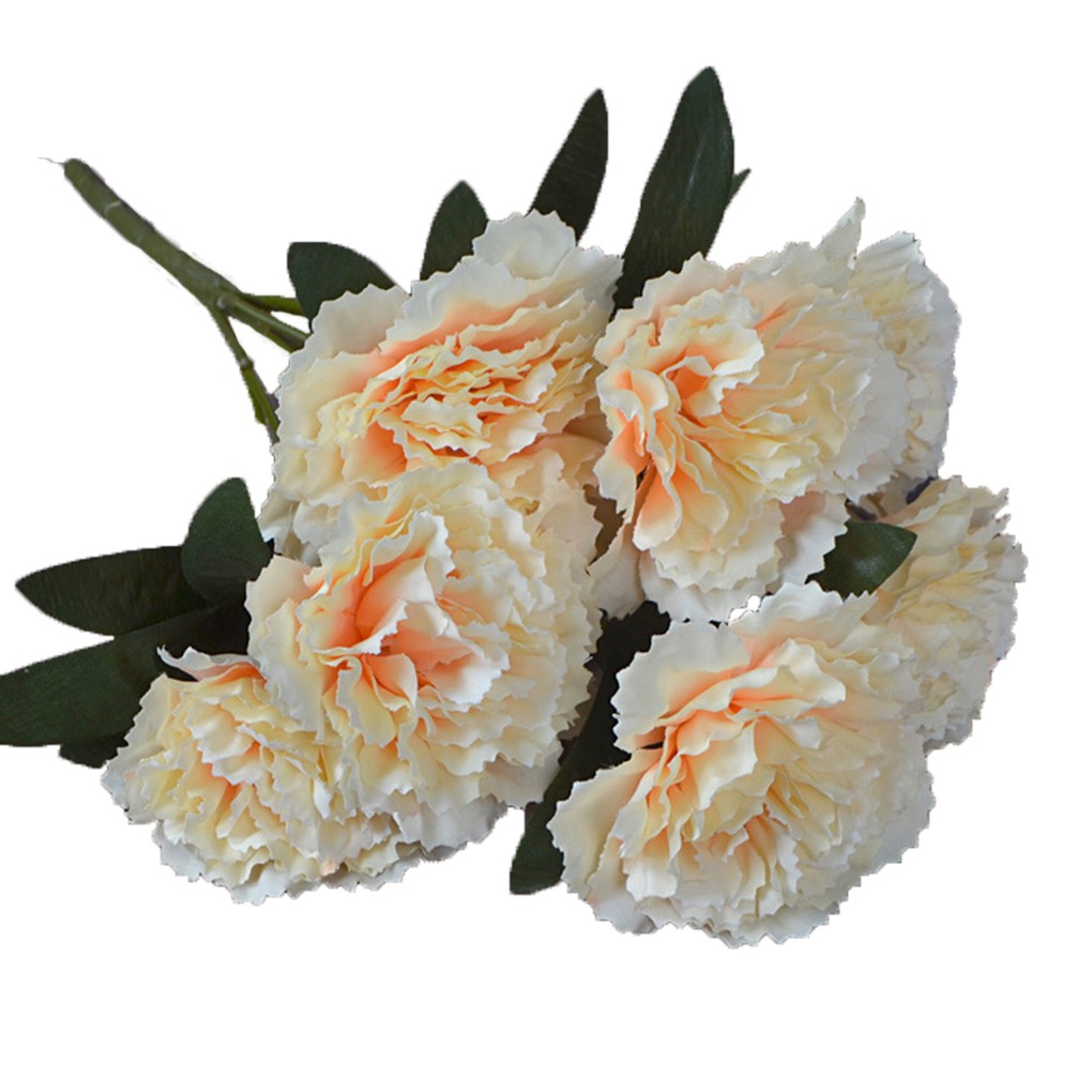 Bó hoa cẩm chướng nhân tạo 5 bông trang trí