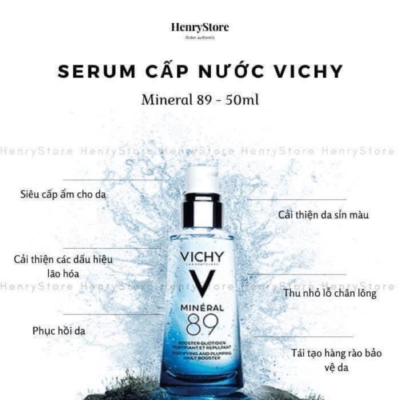 Dưỡng chất khoáng cô đặc giúp da căng mịn, rạng rỡ Mineral 89 Vichy 50ml