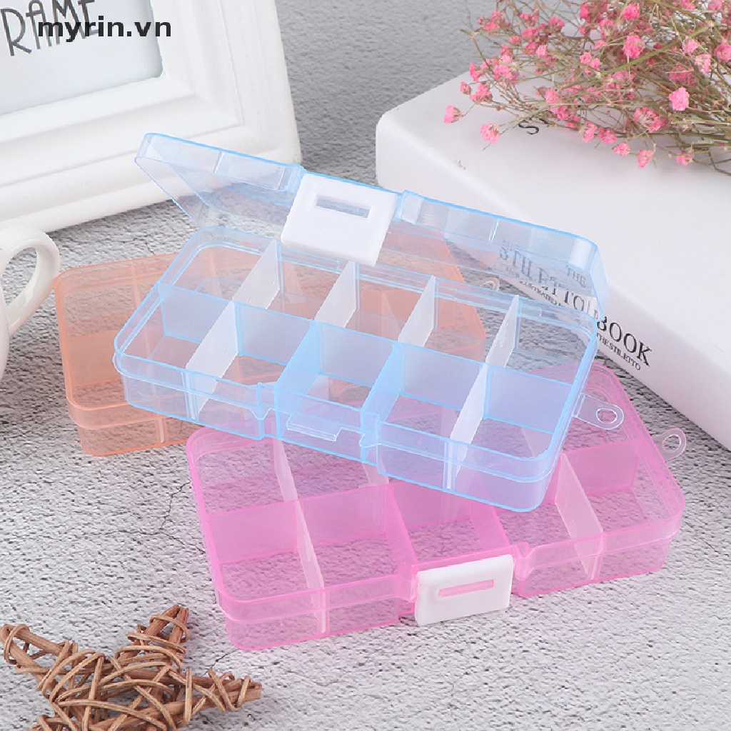 Hộp Nhựa Đựng Trang Sức 10 Ngăn Tiện Lợi