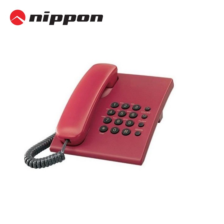 Điện thoại bàn Nippon 1202 bền đẹp 3 màu đen, xanh, đỏ