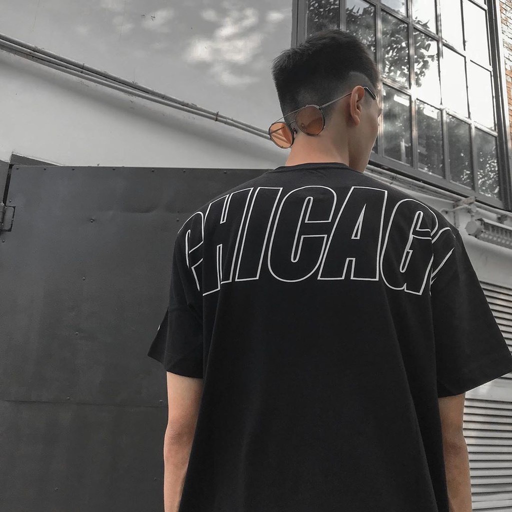 Áo thun nam nữ unisex CHICAGO In Black - Giá sỉ Unisex