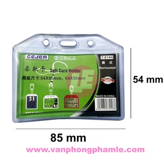 Bảng tên dẻo cứng 5,4 x 8,5 cm T-014H ngang (Cái)