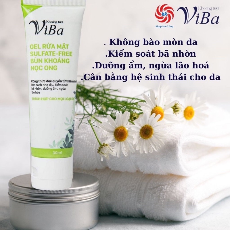 [HCM-GIA TOT] Sữa rửa mặt ViBa. Gel rửa mặt ViBa. Sữa rửa mặt ViBa bùn khoáng và nọc ong.