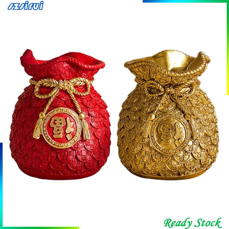 Chậu hoa hình túi tiền dùng trang trí phòng khách