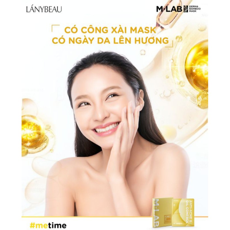 Mặt nạ dưỡng da ngừa mụa, kiếm soát dầu M-Lab Derma Bamboo LÁNYBEAU (28g/miếng)