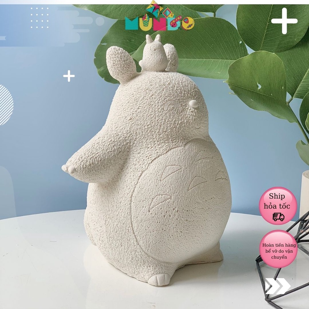 Tượng Tô Màu Cao Cấp  Chọn Mẫu SIZE XXL Mô Hình Totoro Nguyên Bản, Tượng Thạch Cao MUNDO