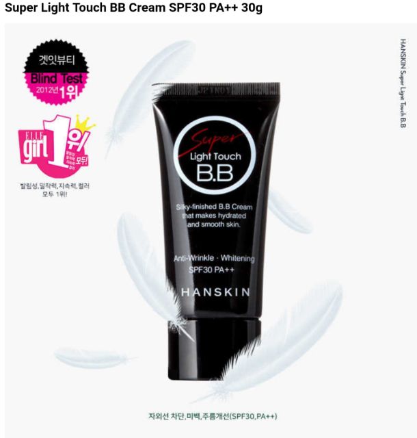 Kem nền Hanskin Super Light Touch BB Cream 30ml | BigBuy360 - bigbuy360.vn