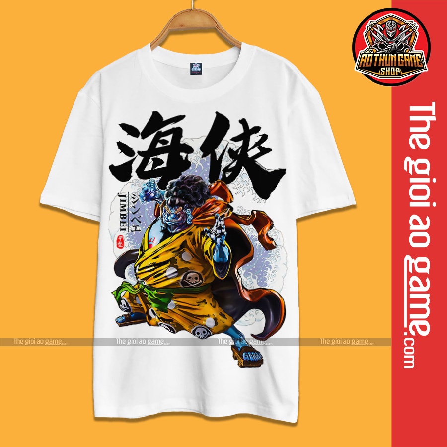 Áo one piece jinbe T01 nam nữ Áo thun one piece luffy trắng đen form rộng unisex cotton co giãn thoáng mát TGAG