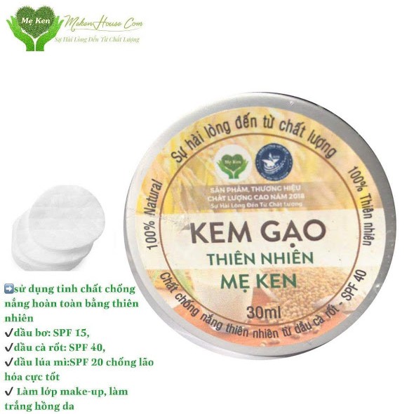 Kem Chống Nắng Trang Điểm Dưỡng Trắng Từ Sữa Gạo Thiên Nhiên Meken