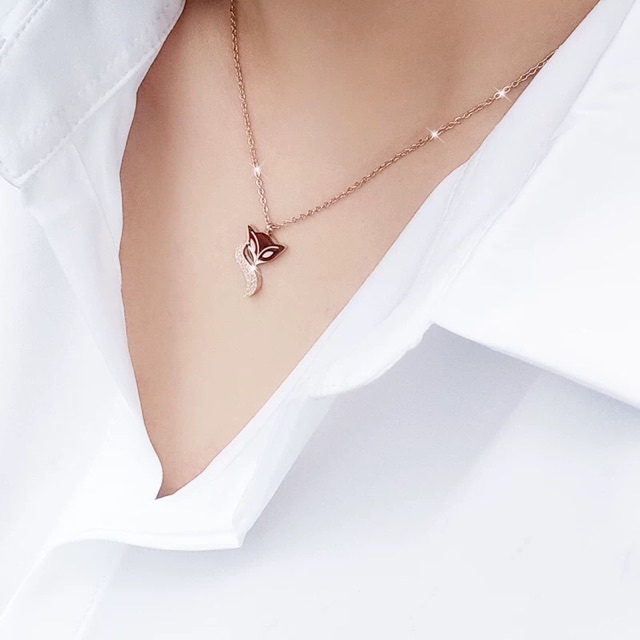 Dây chuyền titan hồ ly đuôi phun cát DTT129