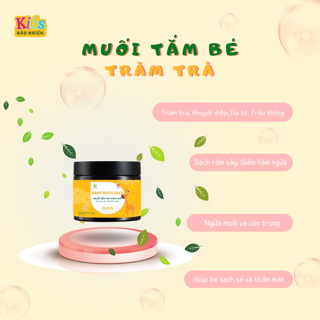 MUỐI TẮM BÉ TRÀM TRÀ BẢO NHIÊN