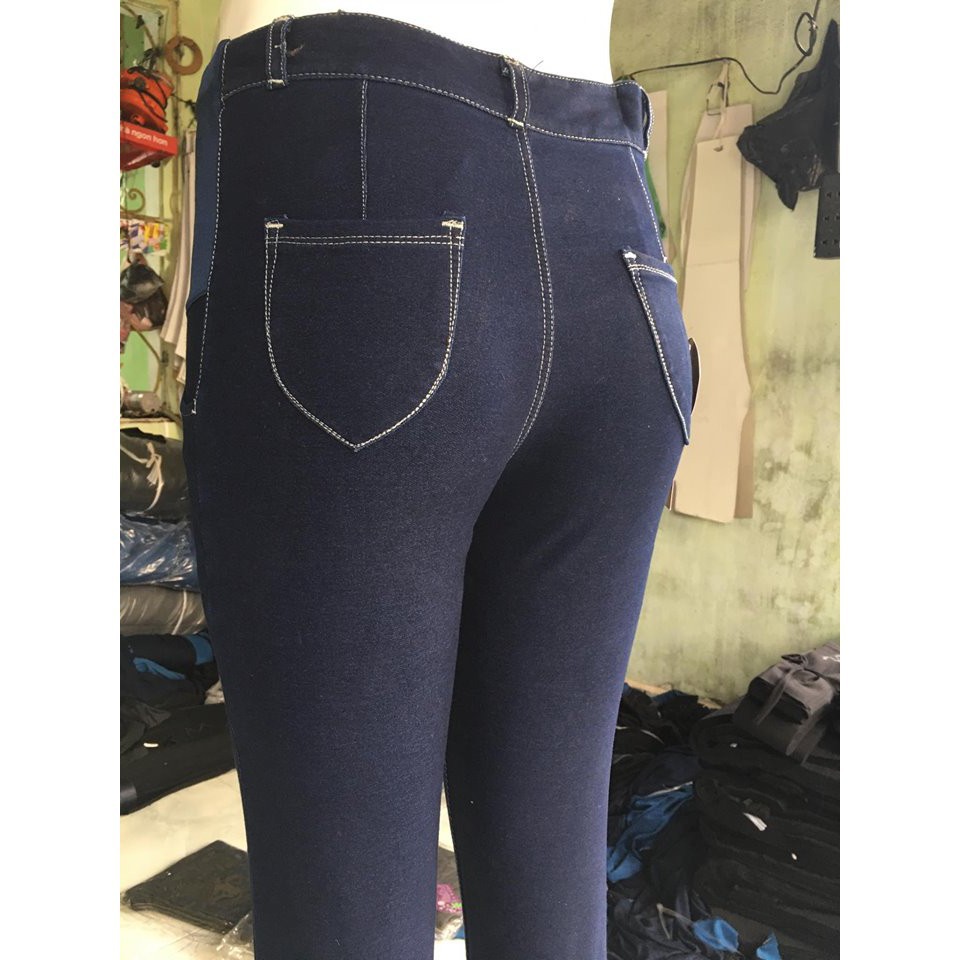 Quần Bầu Giả jean -legging dài giả jean