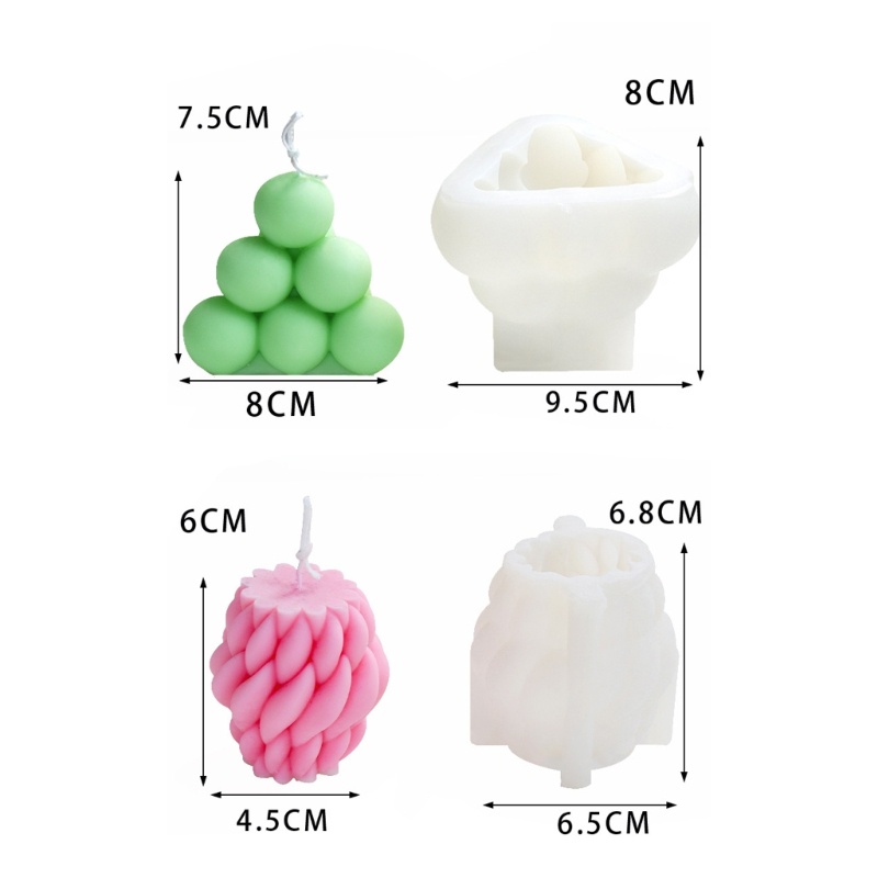 Khuôn Đúc Silicone Hình Trụ Làm Nến DIY