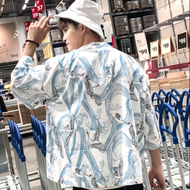 [Có Sẵn Có Size] ÁO KHOÁC KIMONO RIUKIYO-E phong cách Harajuku Haori Happi họa tiết chim hạc, cá vàng,sếu, rồng, cá chép | BigBuy360 - bigbuy360.vn