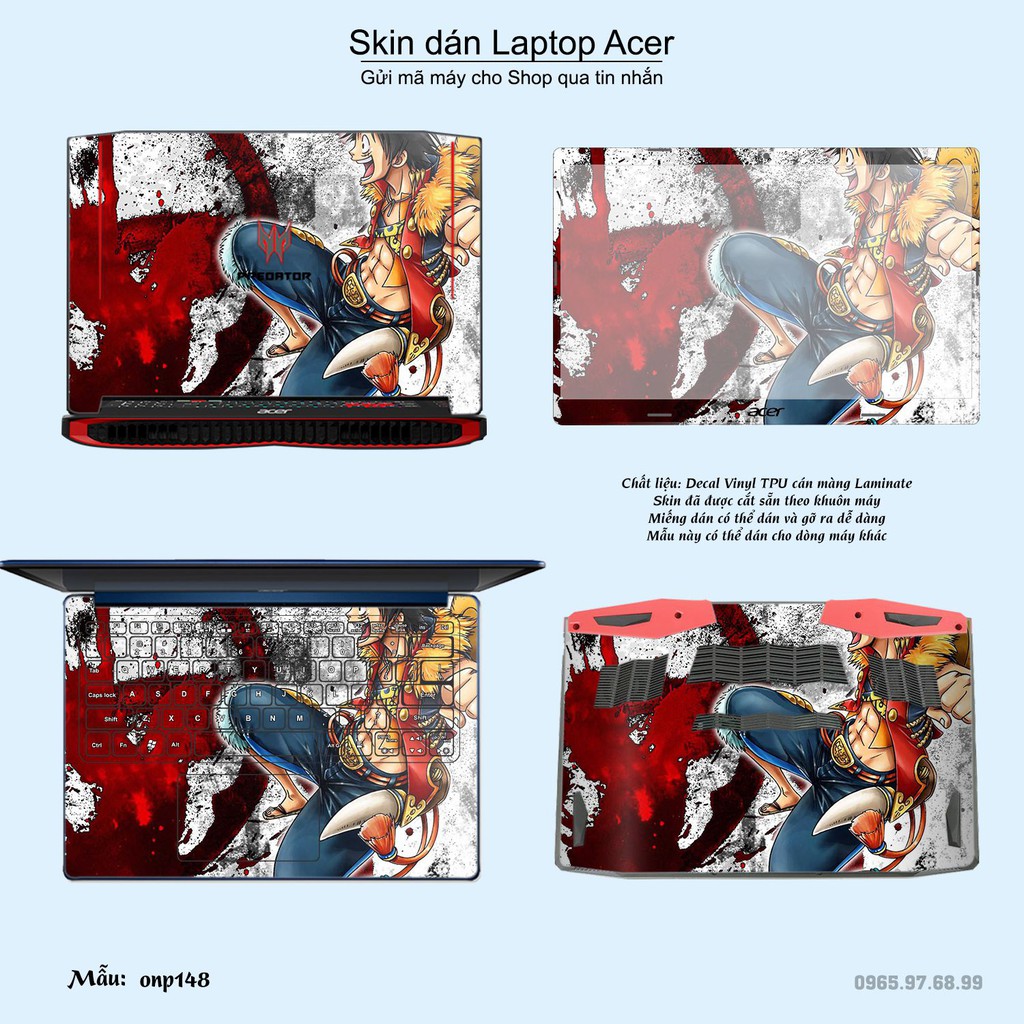 Skin dán Laptop Acer in hình One Piece _nhiều mẫu 18 (inbox mã máy cho Shop)
