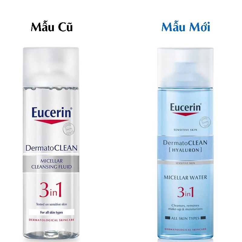 [CHÍNH HÃNG] EUCERIN DermatoCLEAN Micellar Water 3in1 100mL, 200mL &amp; 400mL - Nước Tẩy Trang 3 Trong 1 Cho Da Nhạy Cảm.