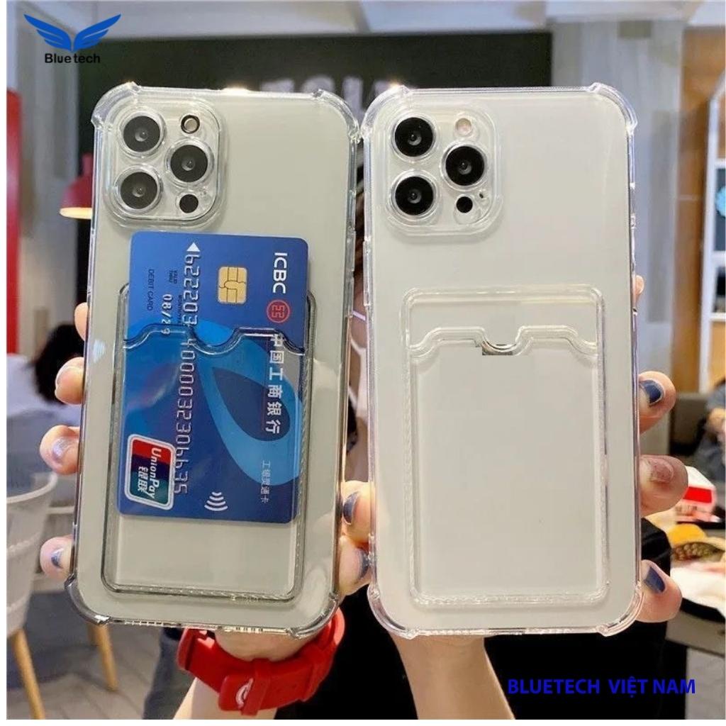Ốp ví iphone, Ốp lưng trong suốt có đựng thẻ ảnh, căn cước, bằng lái xe cho iphone từ 6- 14promax
