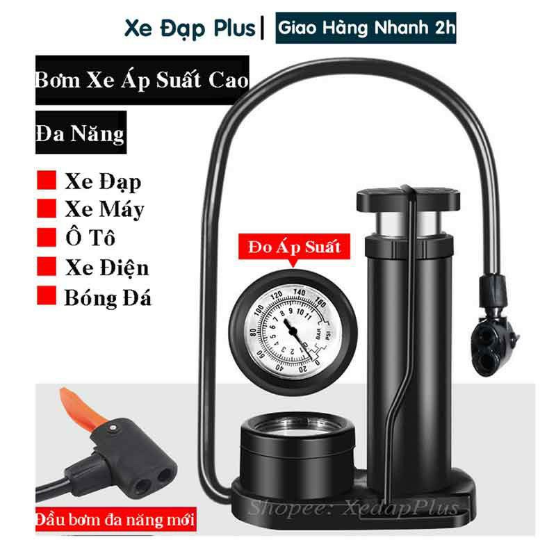 Bơm đạp 1 ống Honor nhỏ gọn bỏ cốp xe