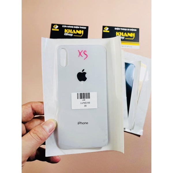 Kính cường lực lưng mặt sau cho iPhone X/XS ( Không cần tách viền Camera ) màu theo máy , trong suốt