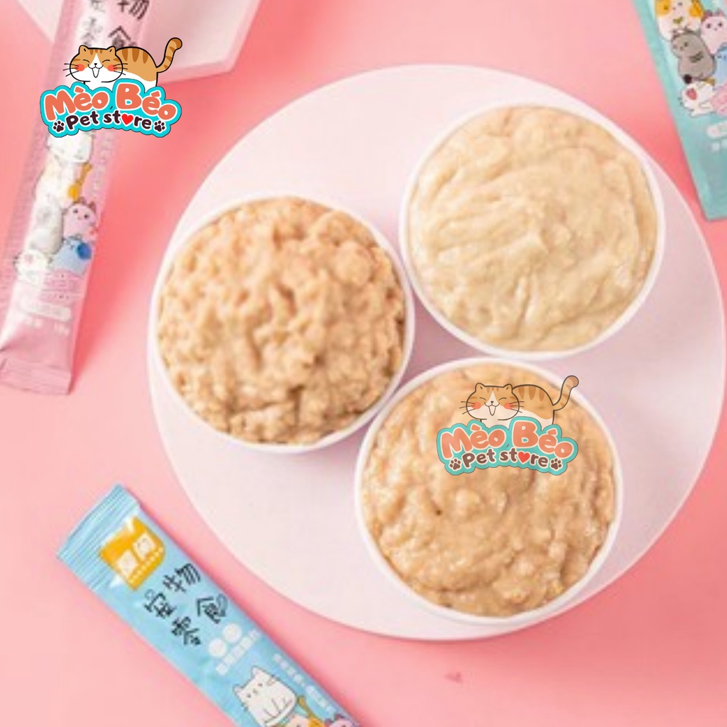 Súp thưởng cho mèo SHIZUKA , CATFOOD thanh 15g - vị cá ngừ, gà, cá tuyết